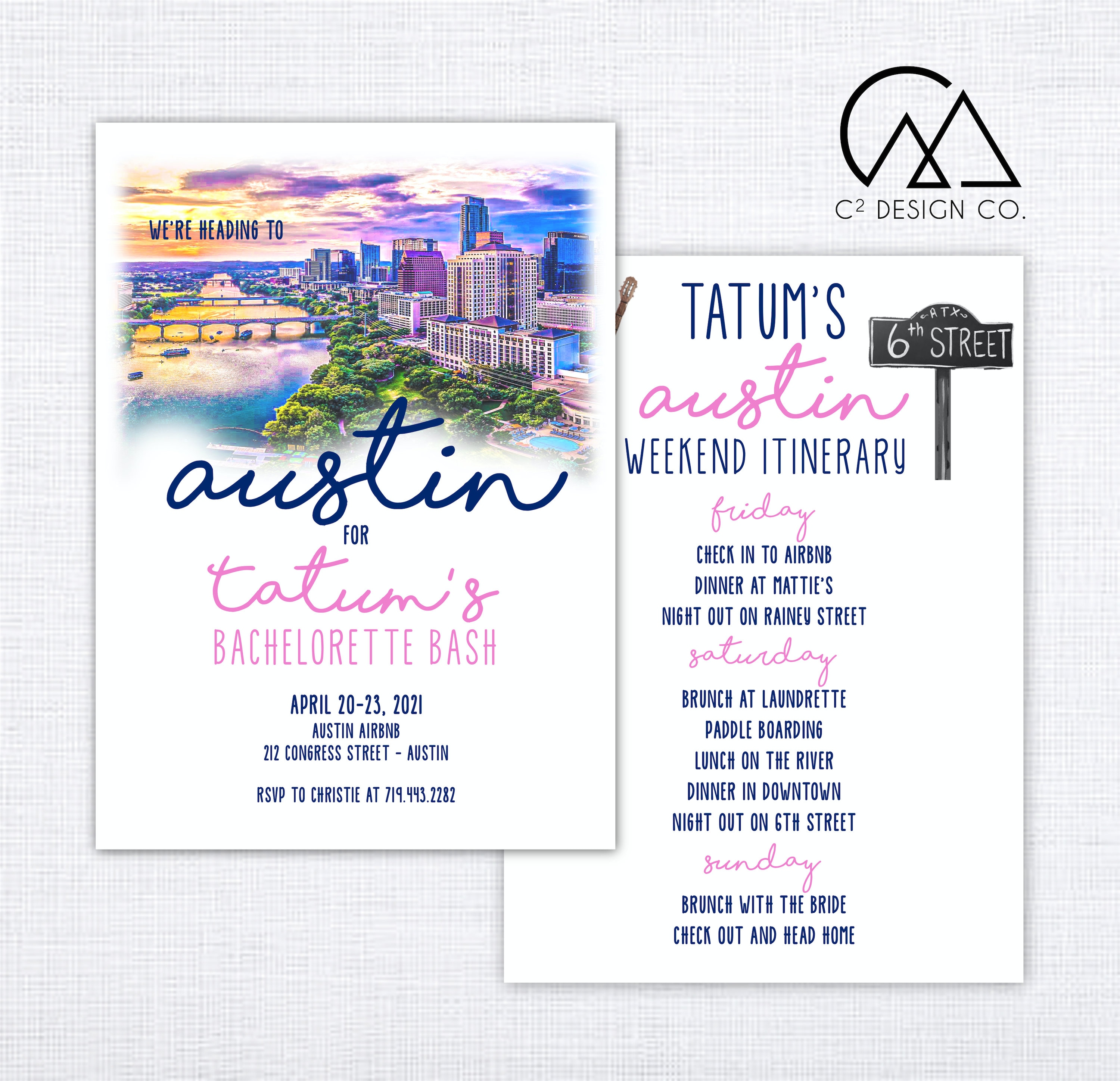 Austin Bachelorette Party Invitation Itinerary Template Etsy Austin Bachelorette Party Invitation Itinerary Template Etsy