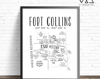 FOCO Map | Fort Collins Printable Sign