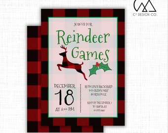 Reindeer Games Party Invitation Template