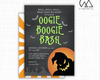 Oogie Boogie Bash Halloween Party Invitation Template