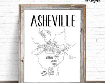 Asheville Brewery Map | Printable Sign
