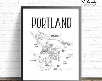 Portland Beervana Map | Portland, OR Beer Map Instant Download
