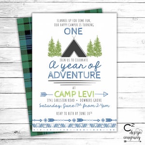 Camp Birthday Invitation - Custom Digital File
