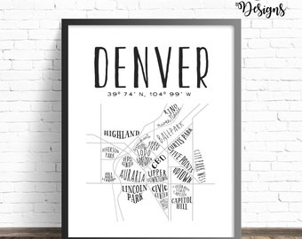 Downtown Denver Printable Sign