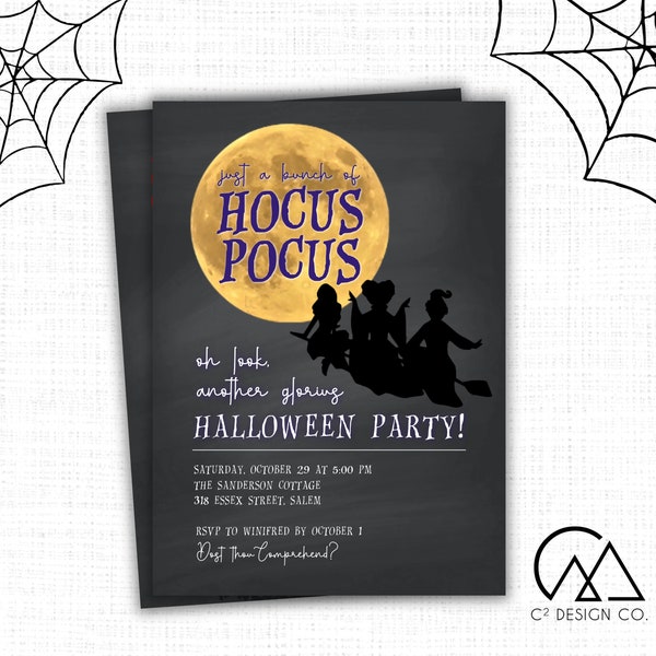 Just a Bunch of Hocus Pocus Halloween Party Invitation Template