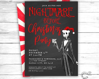 Nightmare Before Christmas Party Invitation Template
