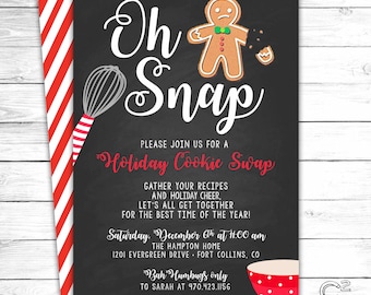 Oh Snap! Cookie Swap Party Invitation Template