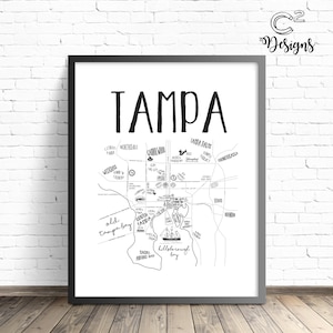 Mappa di Tampa / Guida a Tampa e mappa del birrificio Download istantaneo