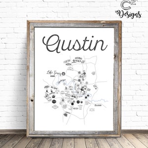 Austin Map | Austin, Texas Printable Sign