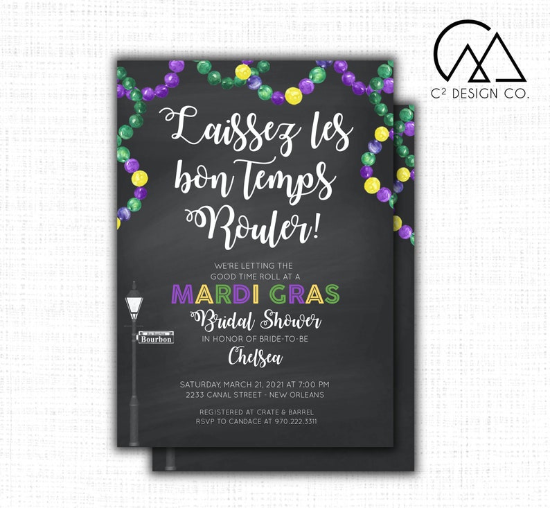 Let the Good Times Roll New Orleans Bridal Shower/Bachelorette Template image 1