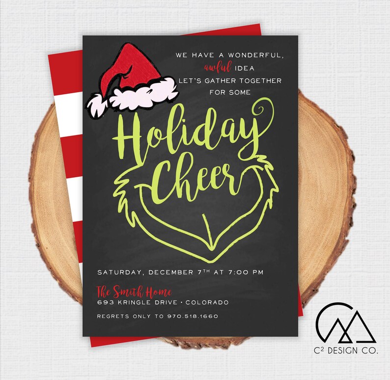 Wonderful, Awful Holiday Cheer Party Invitation - Etsy