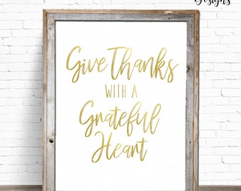 INSTANT DOWNLOAD: 8x10 Give Thanks Sign - Thanksgiving