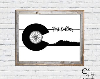 Fort Collins Horsetooth Sign | Fort Collins Printable Sign