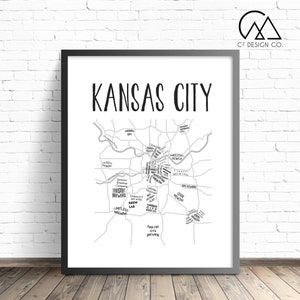 Kansas City Brewery Map | KC Typography Art Print