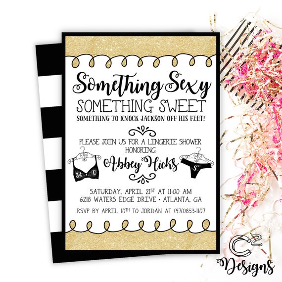 Something Sexy, Something Sweet Lingerie Shower Invitation Template - Etsy  Canada