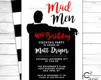 Mad Men Party Invitation Template
