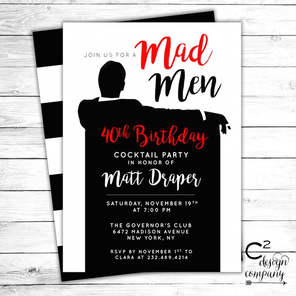 Mad Men Party Einladungsvorlage
