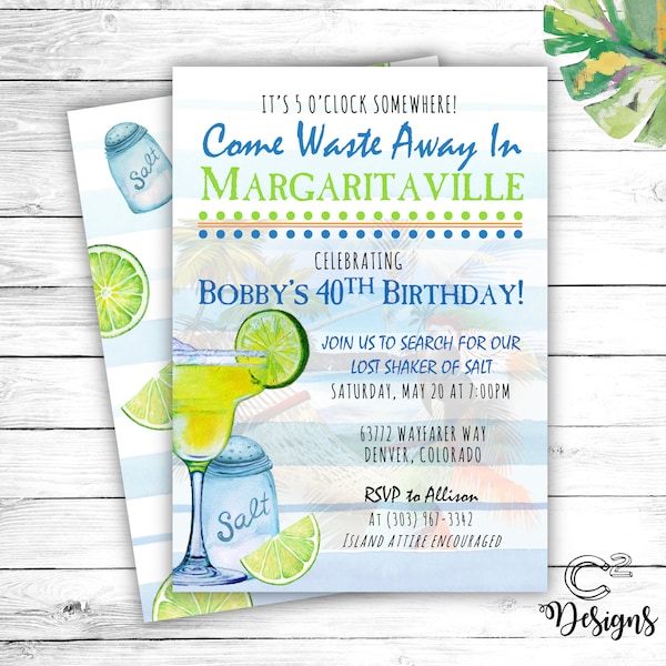 Margaritaville Party Invitation Template