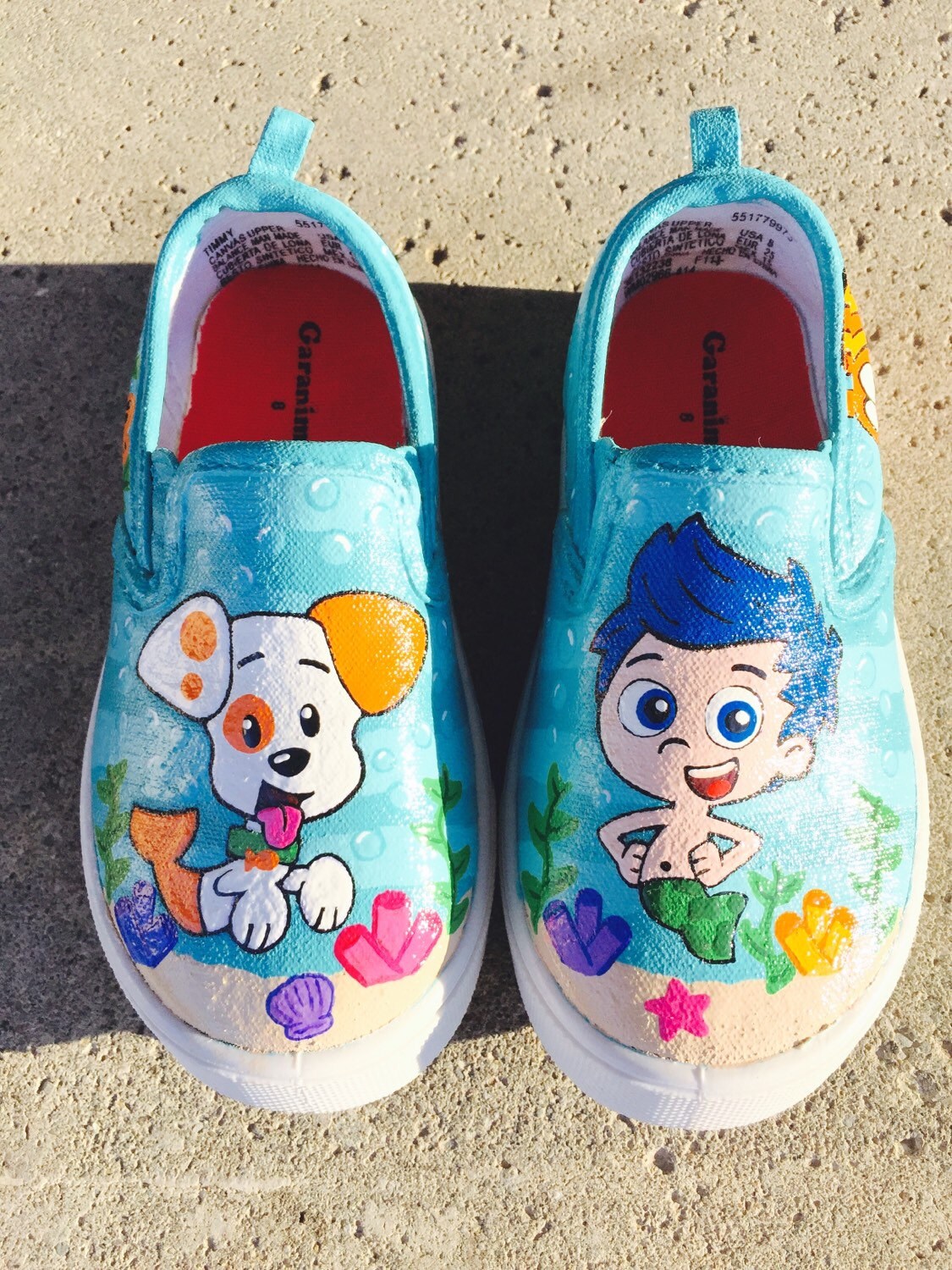 Bubble Guppies Inspired Special Occasion Hand Painted Shoes Etsy