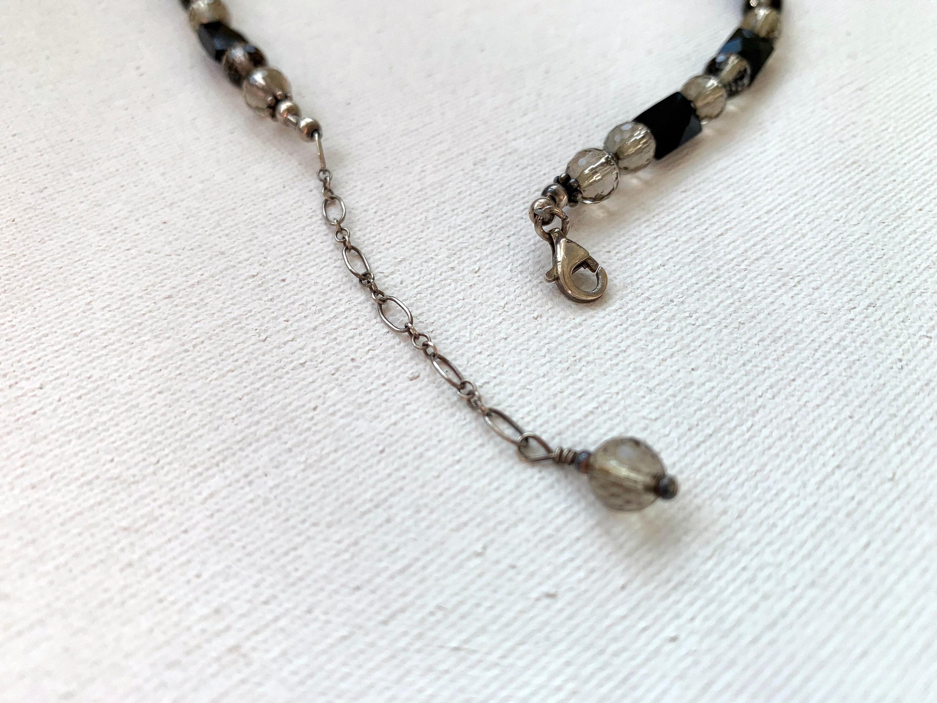 Swarovski Crystal and black onyx formal necklace | Etsy