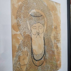 Guru nanak dev ji&#39;s picture with the whole japji sahib paath 10×13inch  sikhart