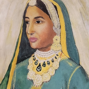 Maharani Jind Kaur z Pendżabu 10 &quot;x 13&quot; - wydrukuj unikalną sztukę Sikhów