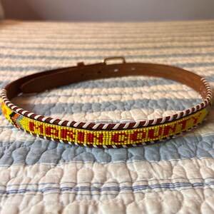 Vintage old school beaded souvenir belt, Vancouver BC, small Beaded Souvenir Belt - Etsy Canada main image 3