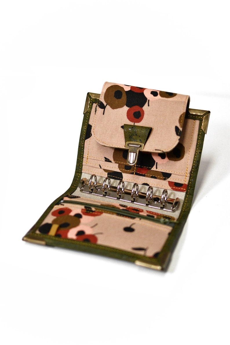 Khaki Cork Leather Mini Binder Handmade Pocket Binder Etsy