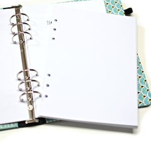 insert pages blanches A5, recharge papier blanc perforé pour organiseur planner, papeterie française pour les jours souples