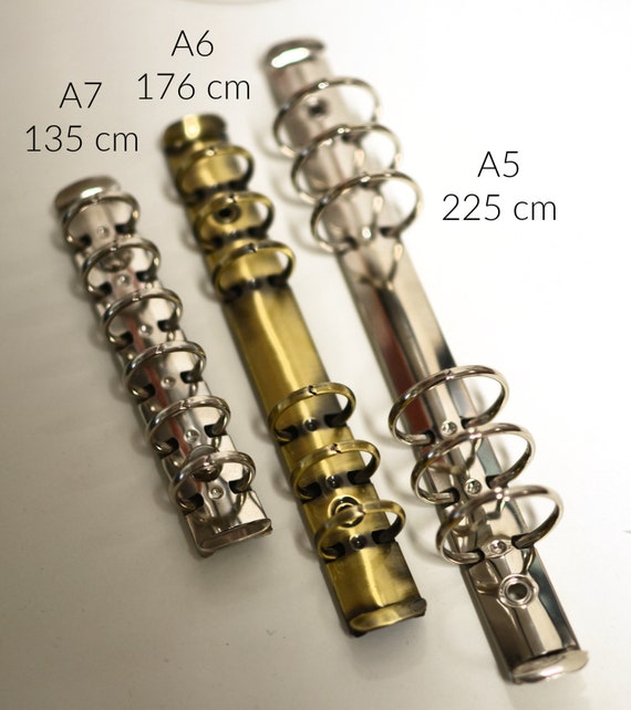 Mécanisme anneaux A6, fabrication planner A6, 6 anneaux 2 cm bronze,  mécanisme classeur métallique, fourniture planner DIY anneaux classeur -   France