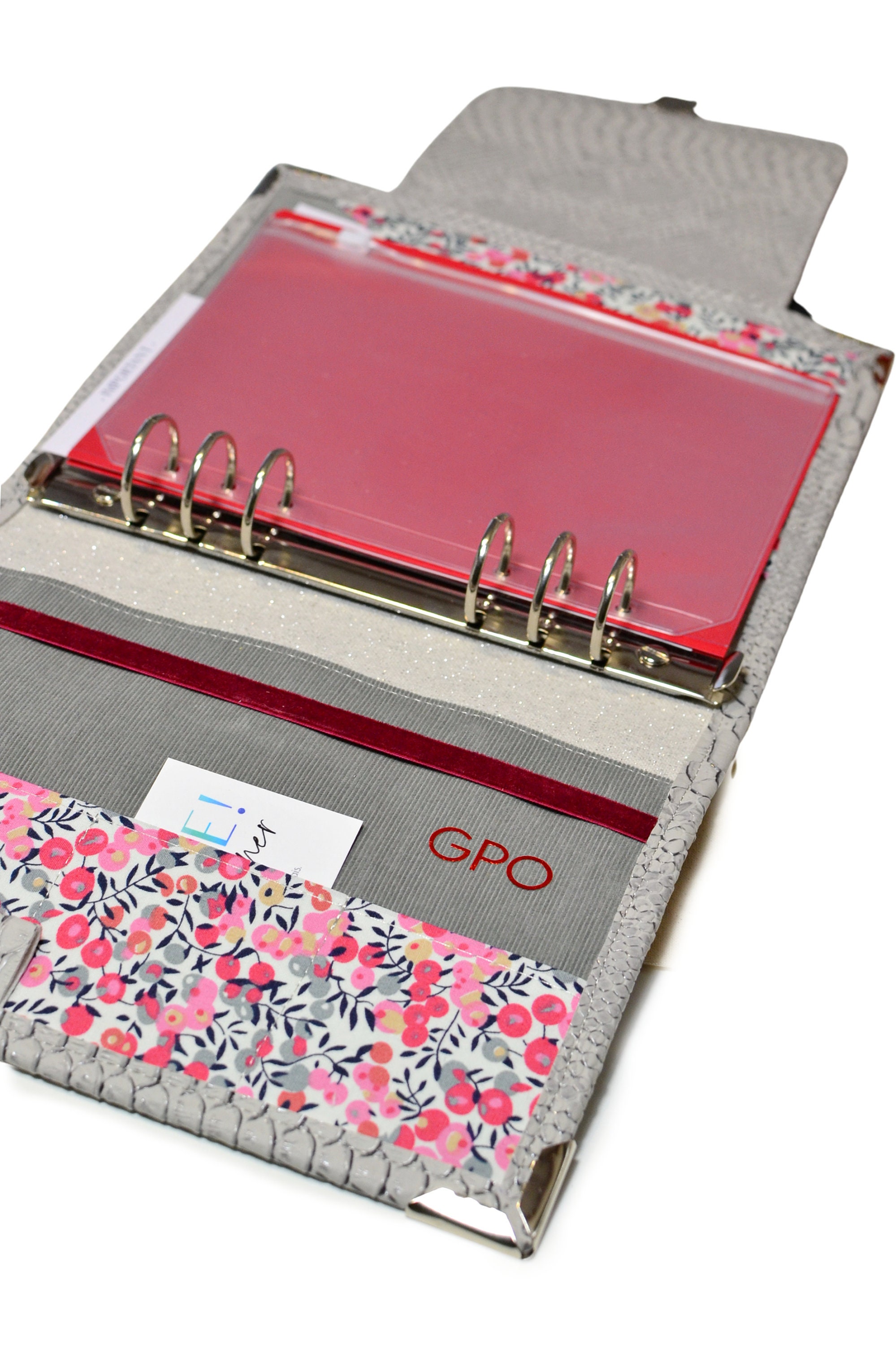 Organiseur en simili cuir Or rose paillettes femme Agenda 2024