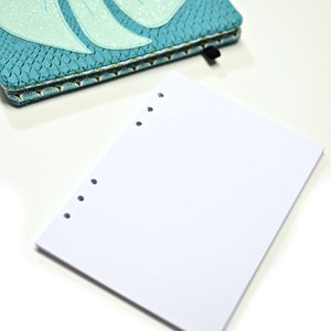 insert pages blanches A5, recharge papier blanc perforé pour organiseur planner, papeterie française pour les jours souples