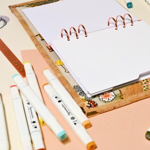 insert pages blanches A5, recharge papier blanc perforé pour organiseur planner, papeterie française pour les jours souples