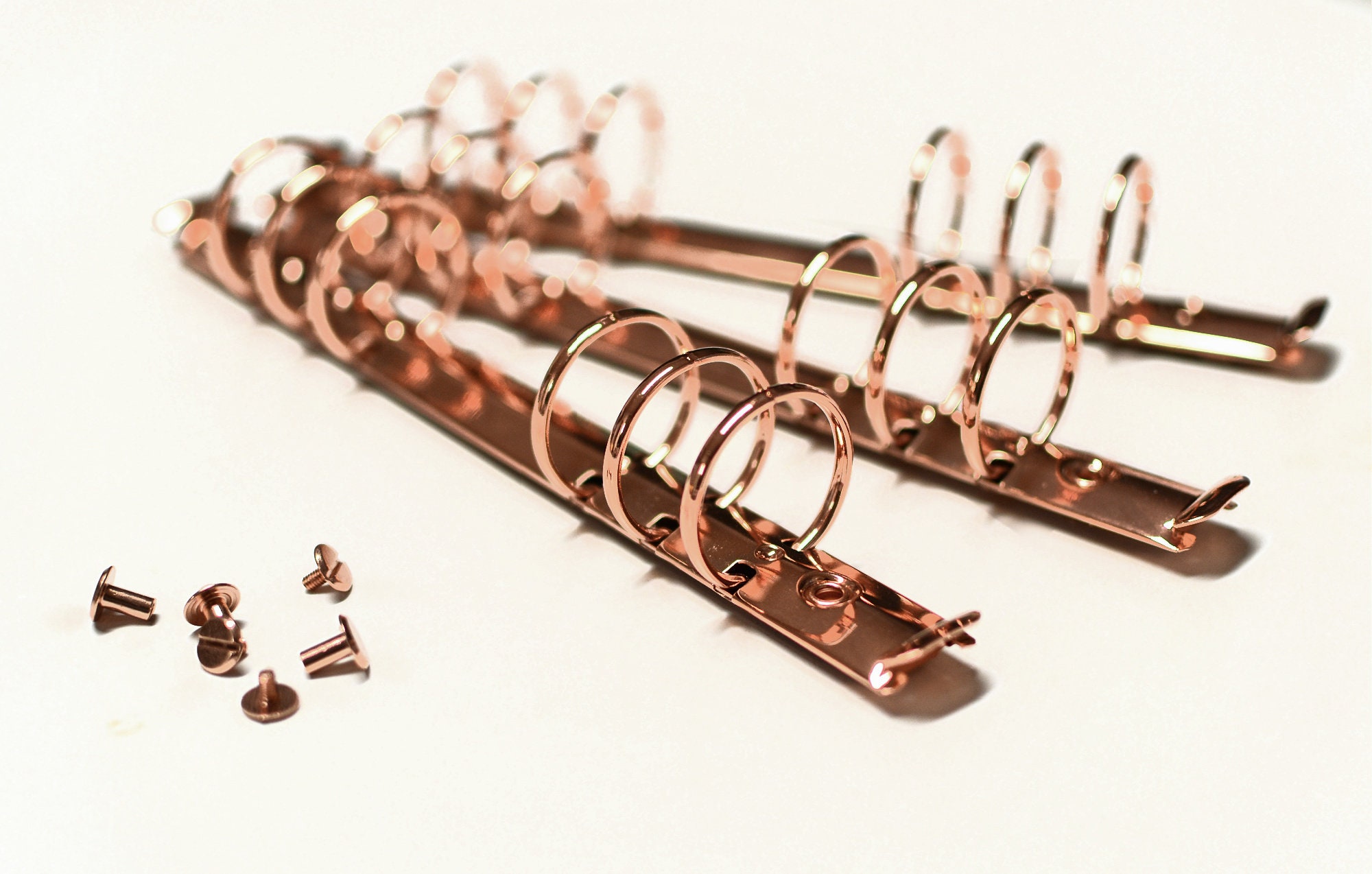 Mécanisme Anneaux Planner A5 Rose Gold ou Or Rose, 3 cm Pour Fabrication Réparation de Mécanisme, Cl