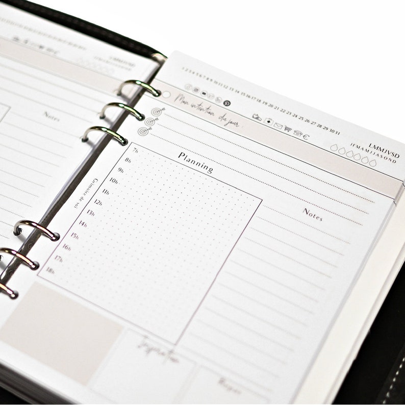 A5 Refill for Refillable Agenda Weekly Undated Agenda Etsy