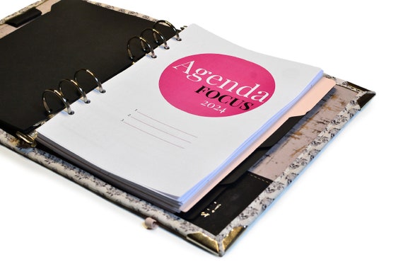 Couverture amovible cuir agenda