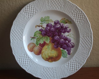 Simpsons Potters Marlborough Vintage Salad Plate Fruit Pattern Pear Grapes