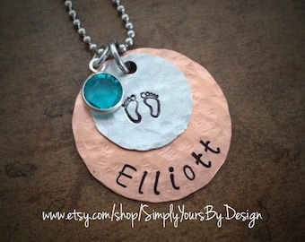 etsy baby name necklace