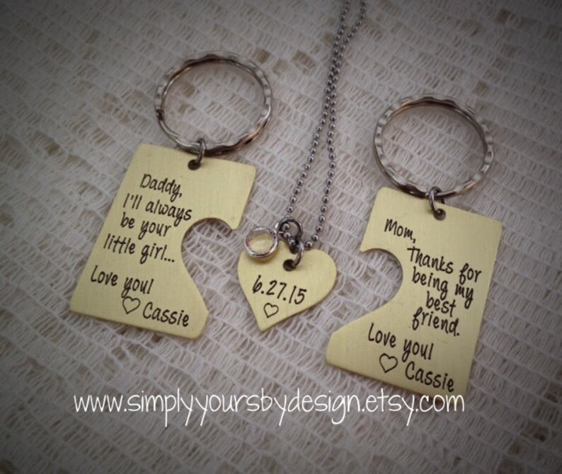 3 Piece Keychain and Necklace Set Custom Keychain and Etsy