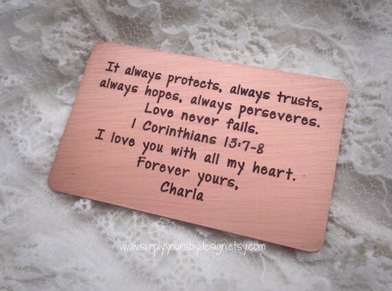 1 Corinthiens 13 Carte De Verset Biblique Vœux De Mariage Etsy