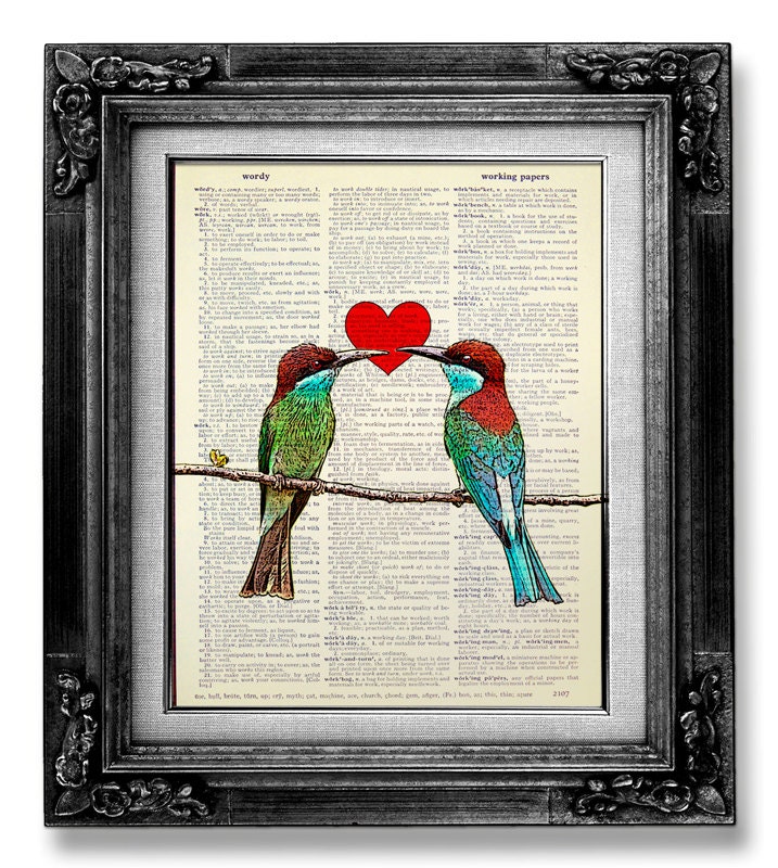 Love Birds DECORATIVE ART Wall Hanging Unique WEDDING Gift Etsy