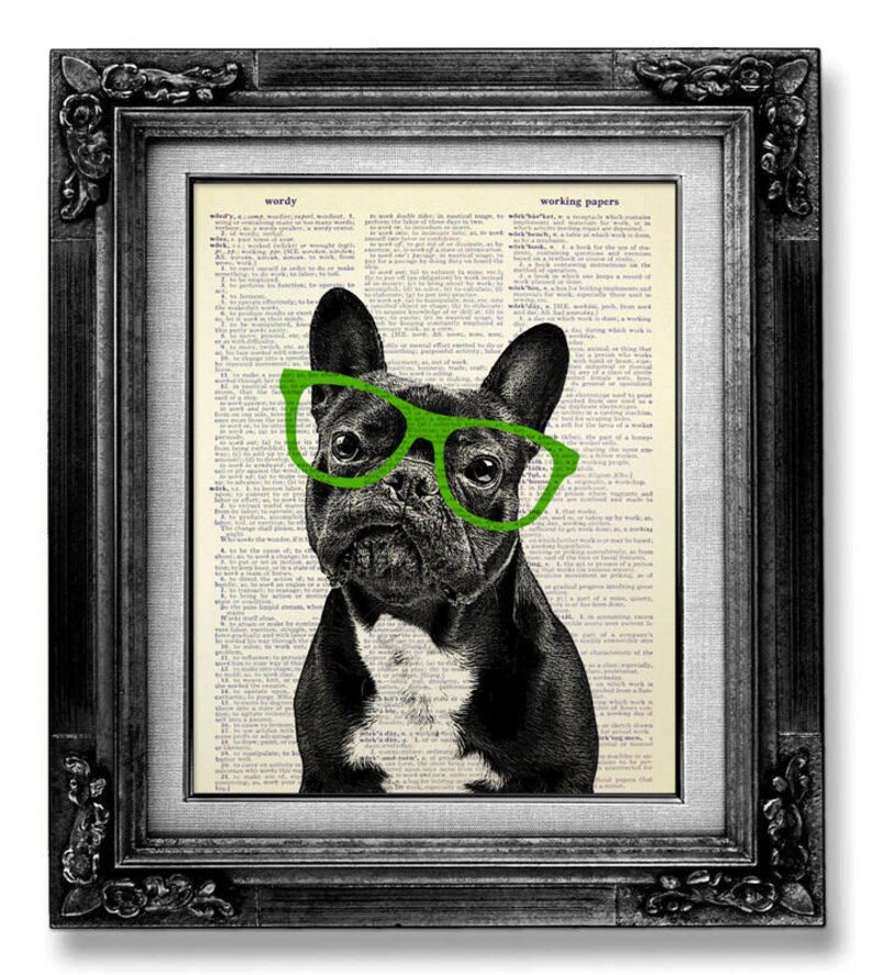 Quirky Gift WHIMSICAL Wall Art QUIRKY Wall Art Funny Dog Etsy