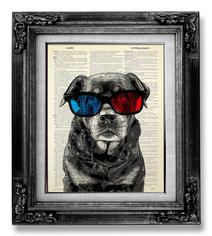Whimsical Black Dog Art Painting Dog Decor Labrador Dog | Etsy
