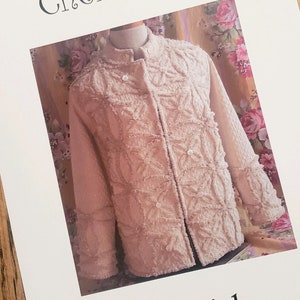 Motif de veste Cherish, motif chenille, motif, motif Chenille-It, motif de veste en chenille, veste en tissu château de sable