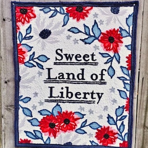 Sweet Land of Liberty + Chenille-It Quilt Kit, Sweet Land of Liberty Old Glory collection by Lella Boutique for Moda,  Panel Quilt Kit