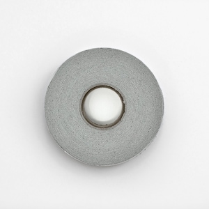 May include: A roll of gray fabric tape with a white center hole.
