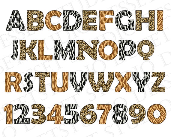 alphabet cliparts safari letters and numbers abc clipart animals