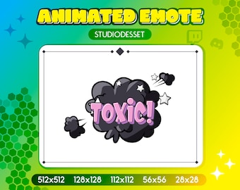 Animated Twitch Emote - Toxic Emote For Streamers - Crescent Moon Emote Instant Download