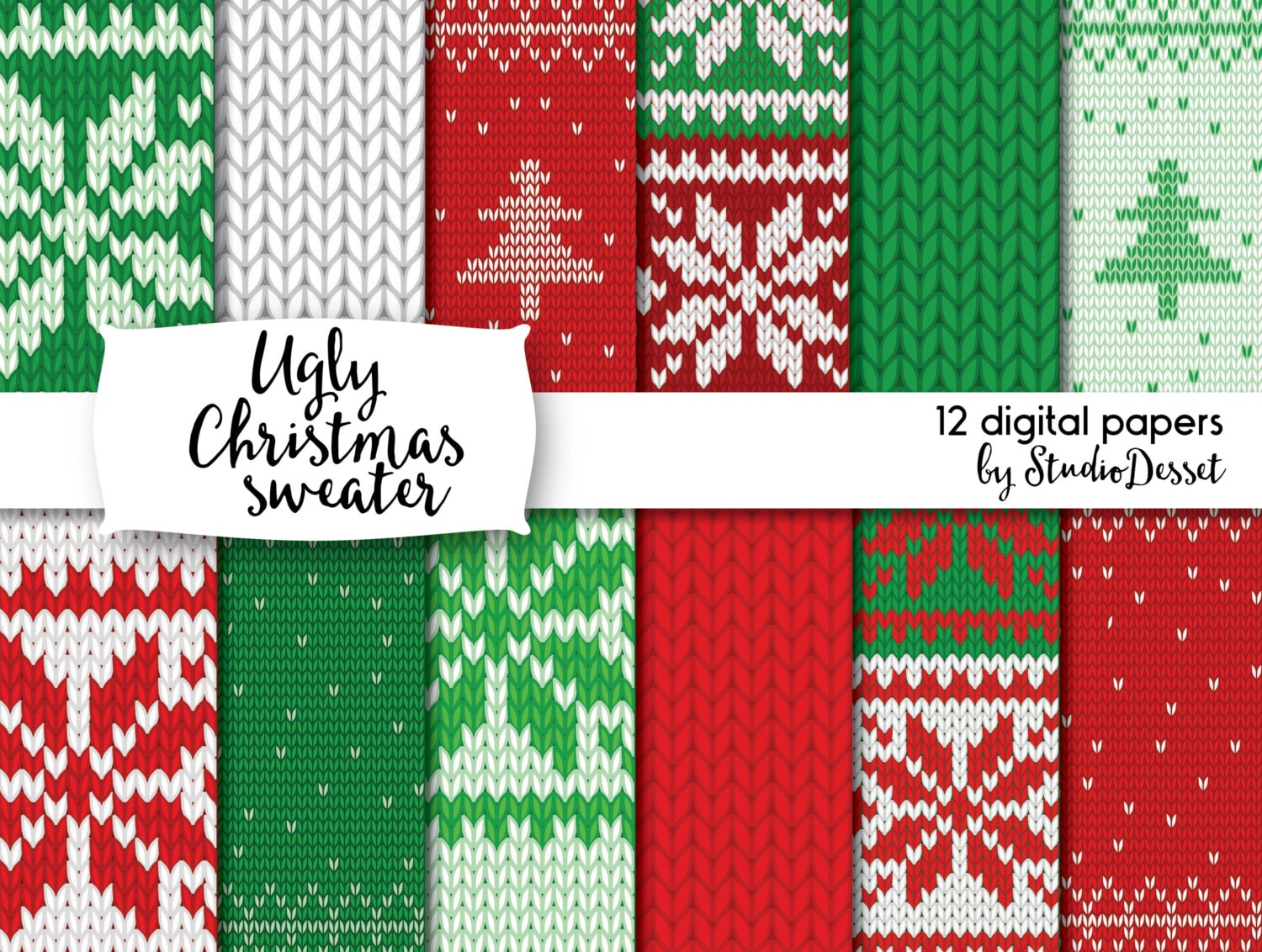 Ugly christmas zoom background - osecity