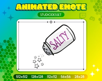 Animated Twitch Emote - Salty Emote For Streamers - Instant Download